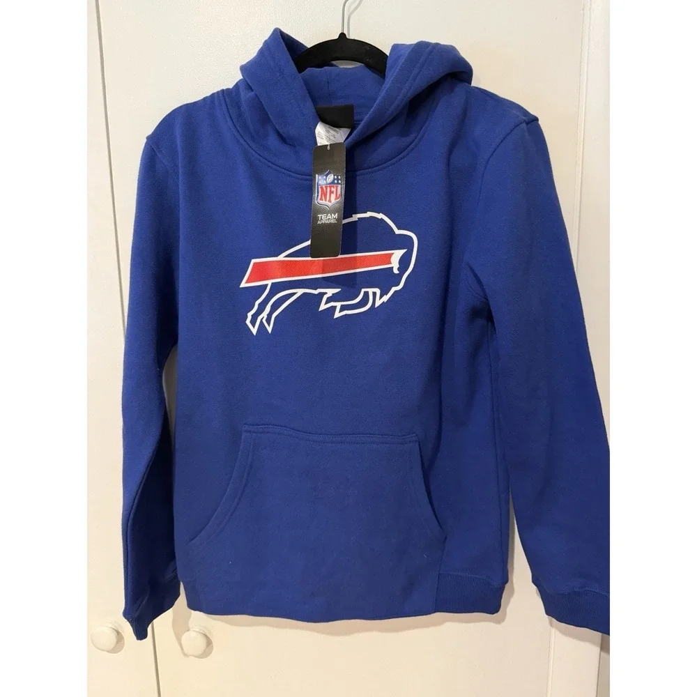 NWT Buffalo Bills Hoodie Youth Large NFL Nike Sweatshirt Royal Blue Boys 14/16